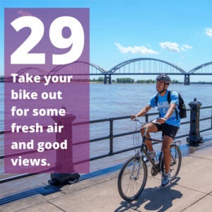 Take your bike out for some fresh air and good views.